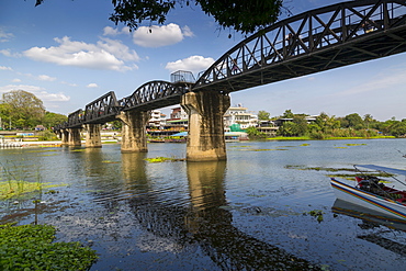 Death Railway Bridge, Bridge over River Kwai, Kanchanaburi, Thailand, Southeast Asia, Asia