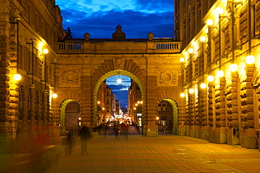 Riksdagshuset at night, Stockholm, Sweden, Scandinavia, Europe