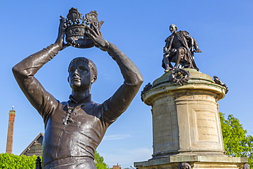 Gower Memorial and Prince Hal statue, Stratford upon Avon, Warwickshire, England, United Kingdom, Europe