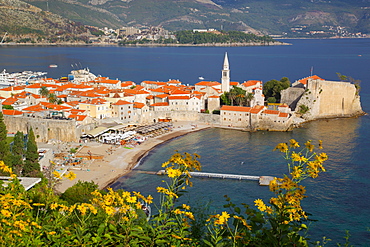 View of Old Town, Budva, Montenegro, Europe