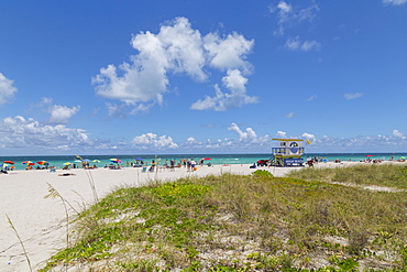 Lifeguard watchtower on South Beach, Miami Beach, Miami, Florida, United States of America, North America