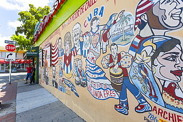 Wall paintings in Little Havana, Miami, Florida, United States of America, North America