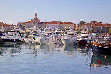 Budva Old Town and Harbour, Budva Bay, Montenegro, Europe