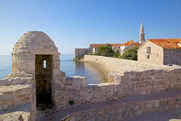 Budva Old Town Wall, Budva Bay, Montenegro, Europe