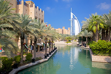 Madinat Jumeirah and Burj Al Arab, Dubai, United Arab Emirates, Middle East