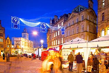 Christmas Market, Sheffield, South Yorkshire, Yorkshire, England, United Kingdom, Europe