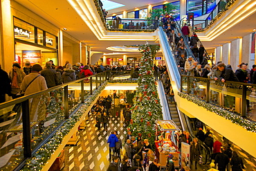 Saturn Shopping Centre at Christmas, Munster, North Rhine-Westphalia, Germany, Europe