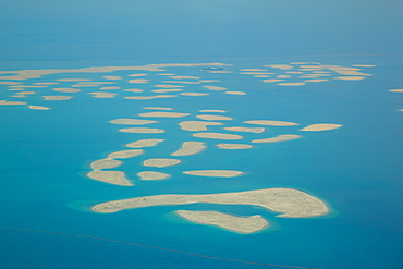 View of The World from seaplane, Dubai, United Arab Emirates, Middle East