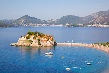 Sveti Stefan, Budva Bay, Budva Riviera, Montenegro, Europe 