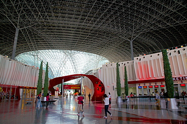 Entrance, Ferrari World, Yas Island, Abu Dhabi, United Arab Emirates, Middle East