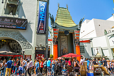 View of Grauman's Chinese Theatre on Hollywood Boulevard, Hollywood, Los Angeles, California, United States of America, North America