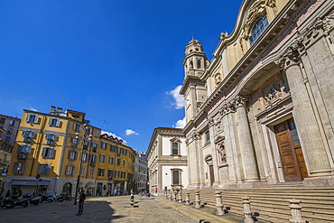 Church in Piazza Alessandro on a sunny day, Milan, Lombardy, Italy, Europe