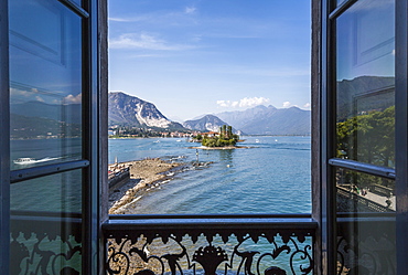 View from Royal Palace on Isola Bella, Borromean Islands, Lago Maggiore, Piedmont, Italian Lakes, Italy, Europe