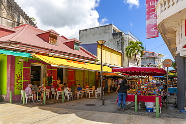 View of Spice Market Square, Pointe-a-Pitre, Guadeloupe, French Antilles, West Indies, Caribbean, Central America