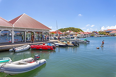 View of the harbour, Gustavia, St. Barthelemy (St. Barts) (St. Barth), West Indies, Caribbean, Central America