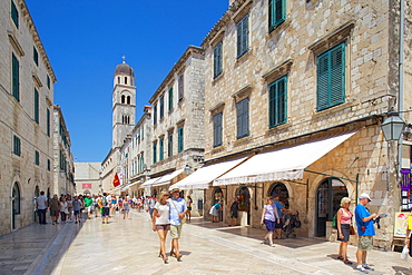 Stradun and St. Saviour's Church, Dubrovnik, Dalmatia, Croaita, Europe