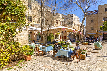 Holly Cafe near Hurva Synagogue in Old City, Old City, UNESCO World Heritage Site, Jerusalem, Israel, Middle East