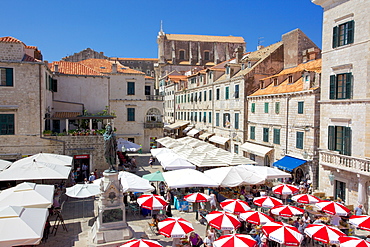 Market, Gunduliceeva Poljana, Dubrovnik, Dalmatia, Croatia, Europe