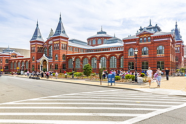 View of Smithsonian Castle, Washington D.C., United States of America, North America