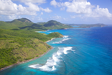 View of South Coast toward Proctors Point, Antigua, Leeward Islands, West Indies, Caribbean, Central America