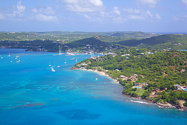 View of Falmouth Harbour, Antigua, Leeward Islands, West Indies, Caribbean, Central America