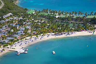 View of Mamora Bay and St. James Club, Antigua, Leeward Islands, West Indies, Caribbean, Central America