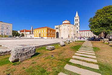 View of Cathedral of St. Anastasia, Zadar, Zadar county, Dalmatia region, Croatia, Europe