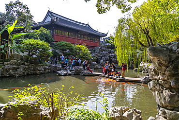 View of traditional Chinese architecture in Yu Garden, Shanghai, China, Asia