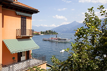 Paddlesteamer on Lake Como, Menaggio, Lombardy, Italian Lakes, Italy, Europe