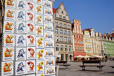 Souvenirs, Market Square, Old Town, Wroclaw, Silesia, Poland, Europe