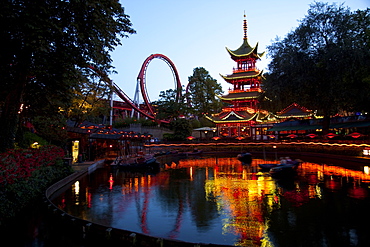 Oriental Temple, Tivoli Gardens, Copenhagen, Denmark, Scandinavia, Europe