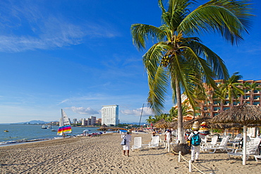 Beach scene, Puerto Vallarta, Jalisco, Mexico, North America