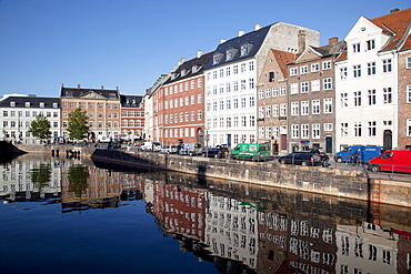 Architecture on Gl Strand and canal, Copenhagen, Denmark, Scandinavia, Europe