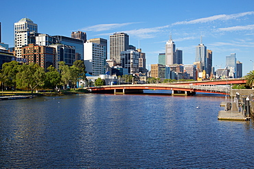 Yarra River and City Skyline, Melbourne, Victoria, Australia, Oceania