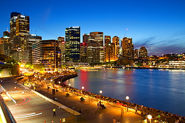 Circular Quay and City at Dusk, Sydney, New South Wales, Australia, Oceania