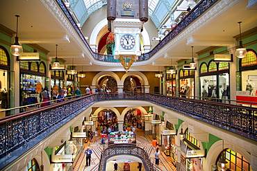 Queen Victoria Building Interior at Christmas, Sydney, New South Wales, Australia, Oceania