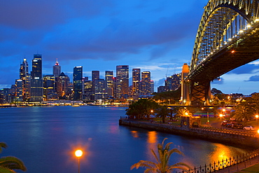 Opera House and Harbour Bridge from North Sydney, Sydney, New South Wales, Australia, Oceania