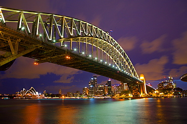 Opera House and Harbour Bridge from North Sydney, Sydney, New South Wales, Australia, Oceania