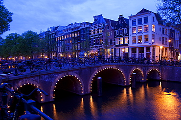 Canal and Bridge, Amsterdam, Holland, Europe