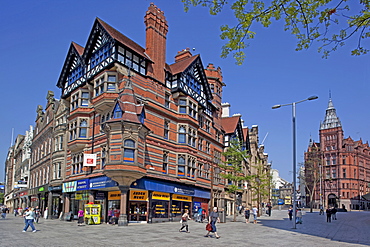 Architecture, Old Market Square, Nottingham, Nottinghamshire, England, United Kingdom, Europe