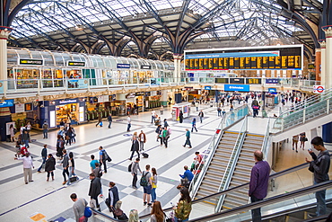 Liverpool Street Station interior, London, England, United Kingdom. Europe