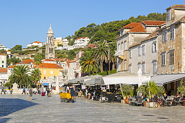 Main Square, Hvar, Hvar Island, Dalmatia, Croatia, Europe