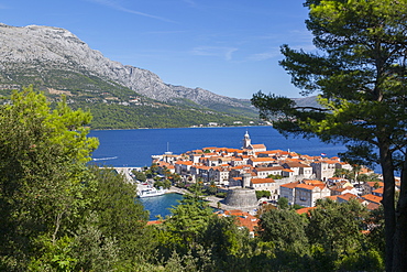 View of Korcula Town, Korcula, Dalmatia, Croatia, Europe