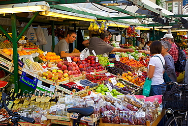 Market stall, Piazza Erbe Market, Bolzano, Bolzano Province, Trentino-Alto Adige, Italy, Europe