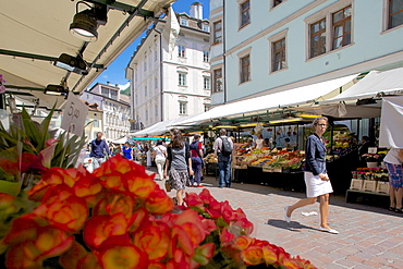 Market stall, Piazza Erbe Market, Bolzano, Bolzano Province, Trentino-Alto Adige, Italy, Europe