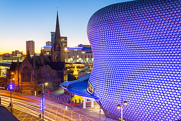 Bullring and Selfridges at dusk, Birmingham, West Midlands, England, United Kingdom, Europe