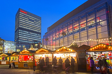 Christmas Market on Exchange Square, Manchester, England, United Kingdom, Europe