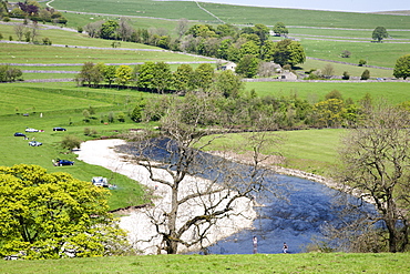 The River Wharfe at Burnsall, Wharfedale, Yorkshire Dales, Yorkshire, England, United Kingdom, Europe