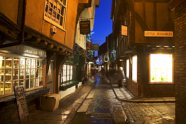 The Shambles at Christmas, York, Yorkshire, England, United Kingdom, Europe