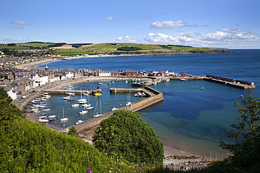 Stonehaven Harbour from Harbour View, Stonehaven, Aberdeenshire, Scotland, United Kingdom, Europe